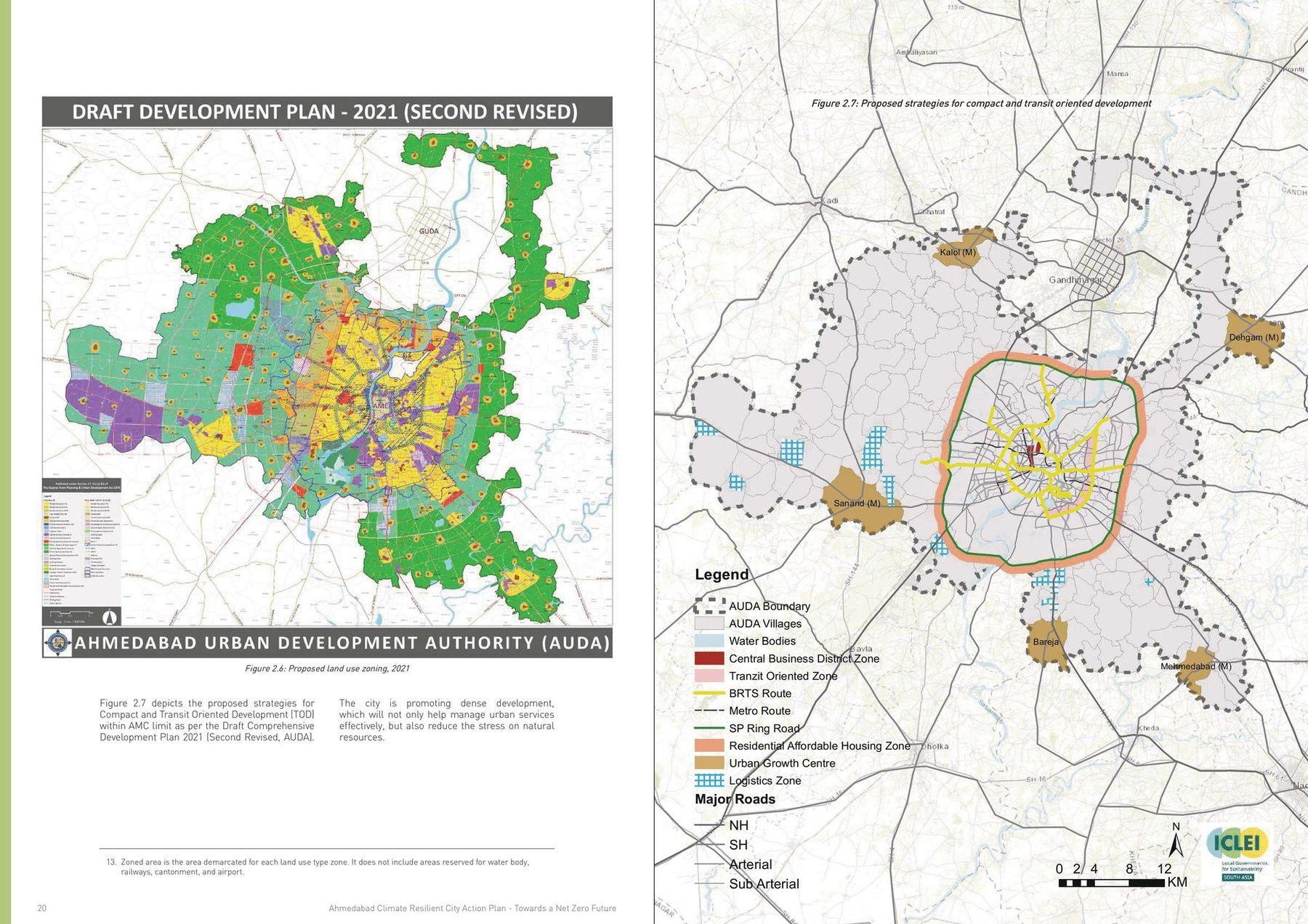 The development plan the city already has. AUDA's draft plan, 2021, and the region the climate plan sits inside.