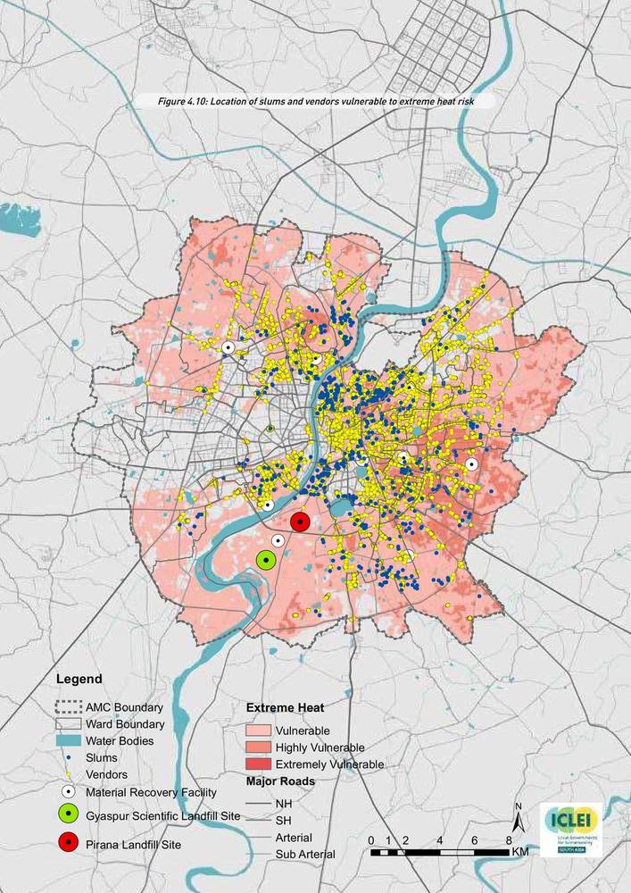 Slums and vendors vulnerable to extreme heat. Who is outdoors when the city is hottest.