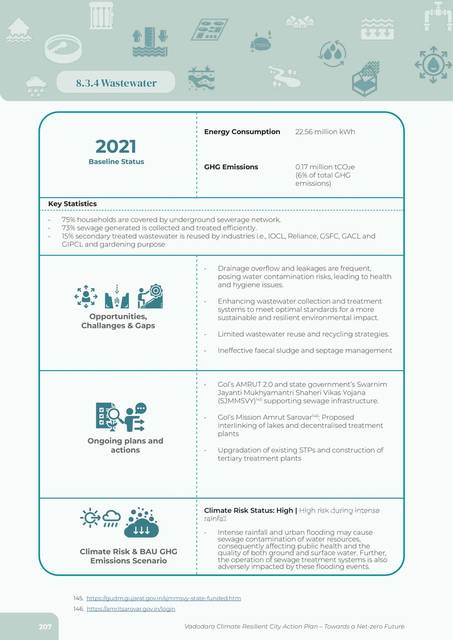 Wastewater. Sector sheet.